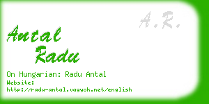 antal radu business card